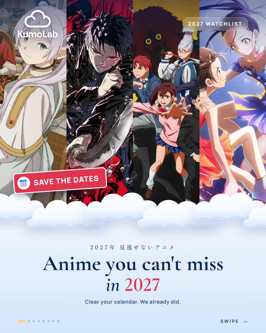 Anime you can't miss in 2027